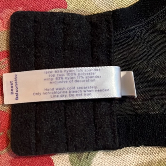 CACIQUE Size 42DDD Black Lace Nude Illusion Pad Bra PushUp Underwire SEXY $58NEW - Picture 12 of 12